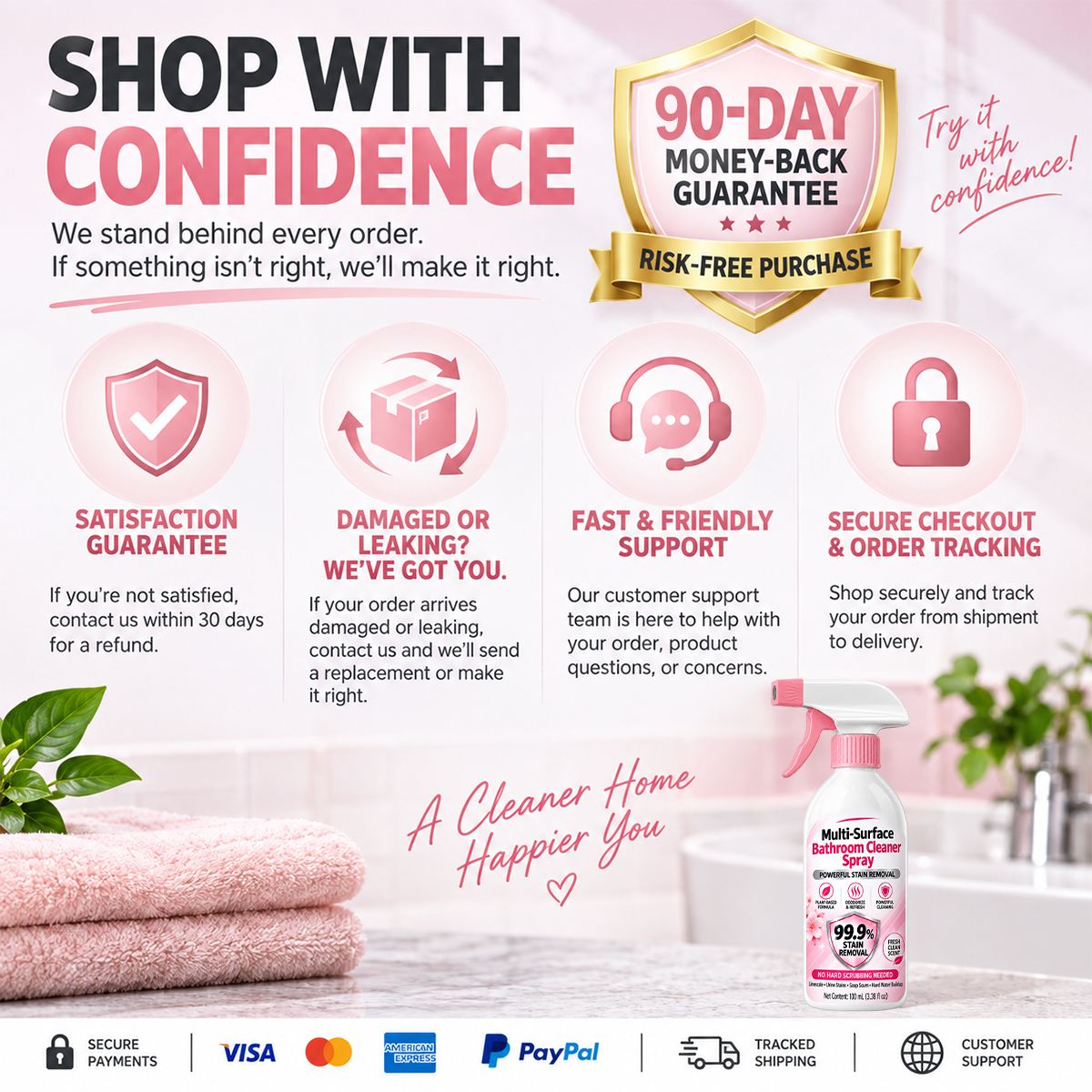 2026 HOT SALE🥳💞50K+ SOLD! Multi-Purpose Bathroom Cleaner Spray for Sink Tub Floor Tile for Limescale, Urine Stains, Toilet Rings, Soap Scum & Hard Water Stains
