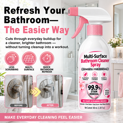 2026 HOT SALE🥳💞50K+ SOLD! Multi-Purpose Bathroom Cleaner Spray for Sink Tub Floor Tile for Limescale, Urine Stains, Toilet Rings, Soap Scum & Hard Water Stains