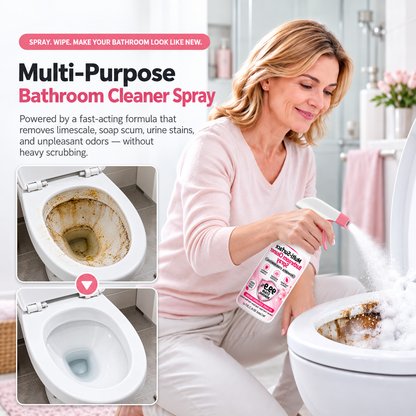 2026 HOT SALE🥳💞50K+ SOLD! Multi-Purpose Bathroom Cleaner Spray for Sink Tub Floor Tile for Limescale, Urine Stains, Toilet Rings, Soap Scum & Hard Water Stains